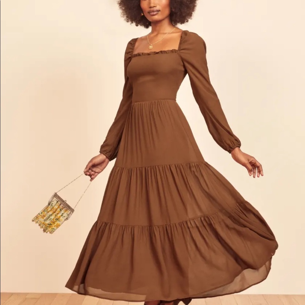 Reformation Kellie Dress cinnamon nwt sz2